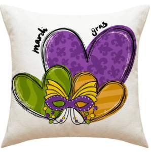 New Arrival Mardi Gras Pillow Cover