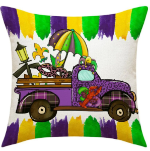 New Arrival Mardi Gras Pillow Cover