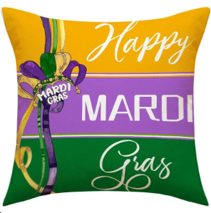 New Arrival Mardi Gras Pillow Cover