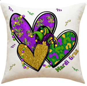 New Arrival Mardi Gras Pillow Cover