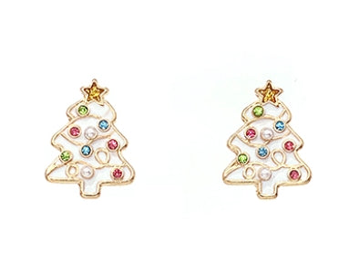 Small Christmas Tree Stud