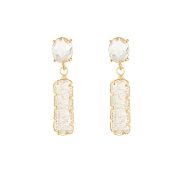 Linked Rectangle Drop Earrings