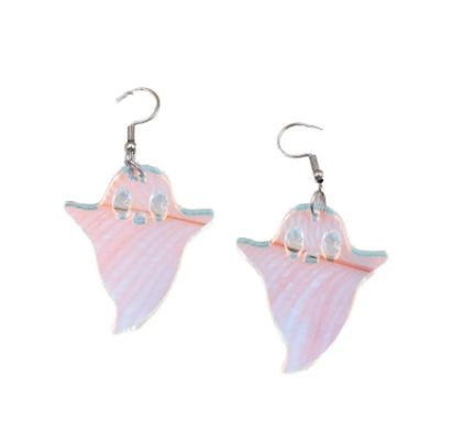 Ghost Iridescent Halloween Acrylic Earrings