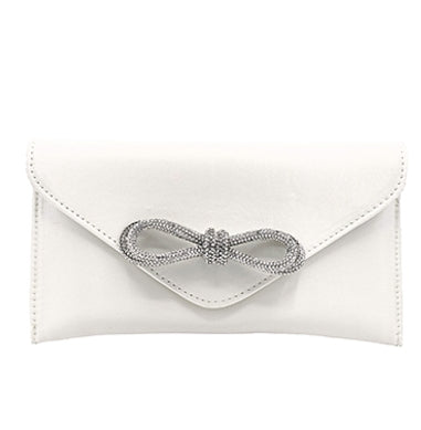 Rhinestone Bow Clutch