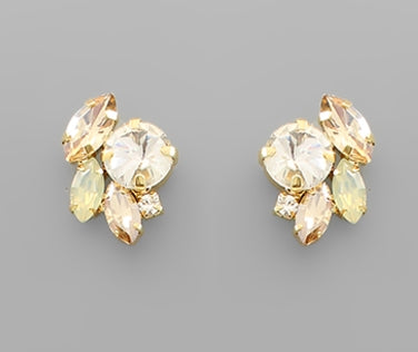 Round & Marquise Stone Earrings