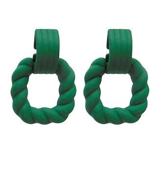 Twisted Square Link Earrings