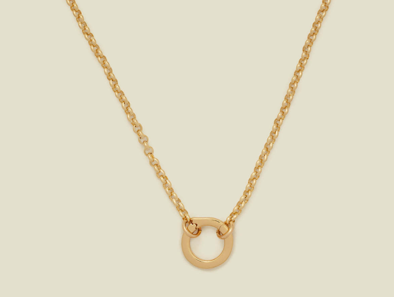 Casual Minimalist Gold Round  Necklace