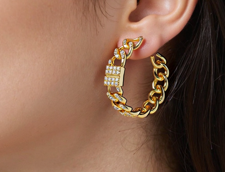New Arrival Lock and Chain Hoop