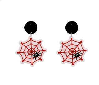 Spider Web Acrylic Earring