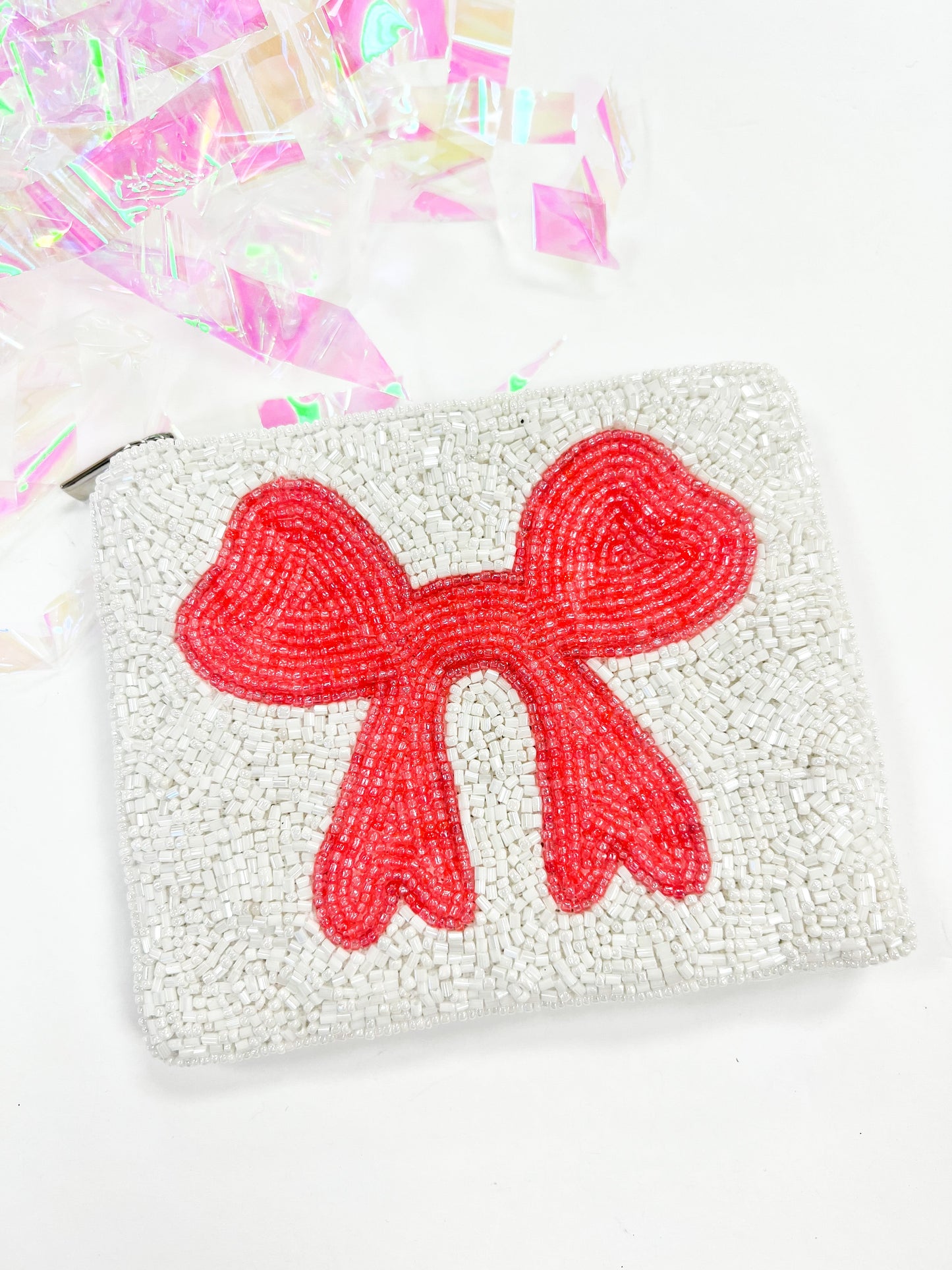 Bow Beaded Coin Purse