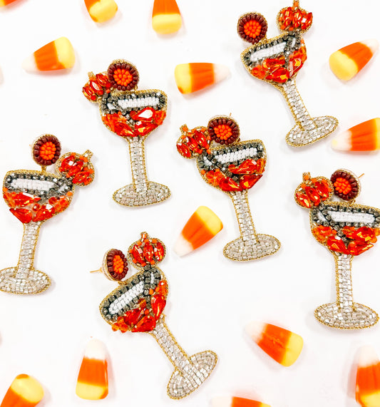 Pumpkin Martini Luxe Earrings