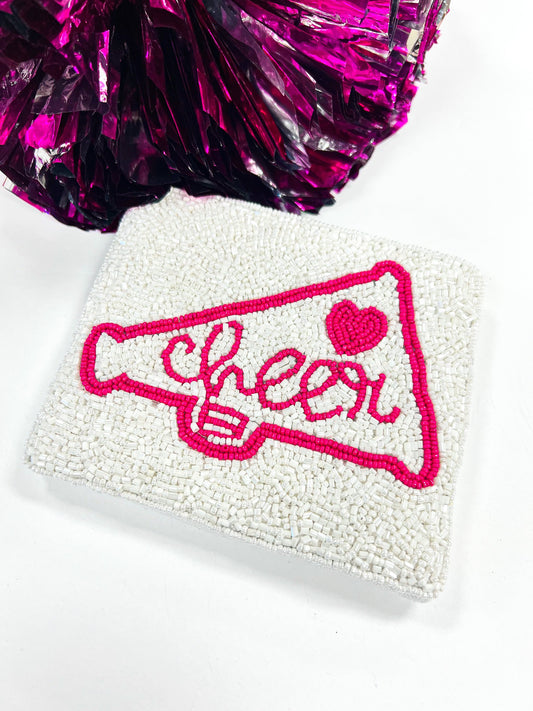 Cheer Beaded Coin Pouch